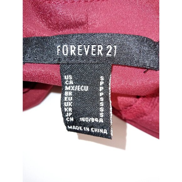 Forever 21 Junior's Burgundy/Red Floral Babydoll Dress Size Small - Picture 5 of 6